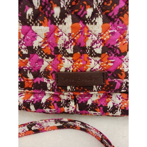 Vera Bradley Crossbody Bag Tweed Fuscia Pink Orange Houndstooth Barbiecore Purse - Picture 10 of 16